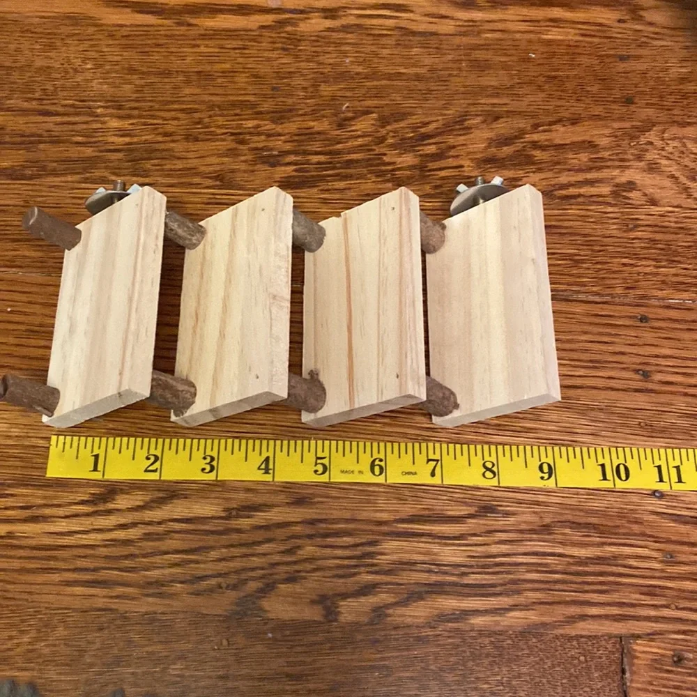 NWOT Set of Hamster Rat Small Animal Wood Bridge & Steps